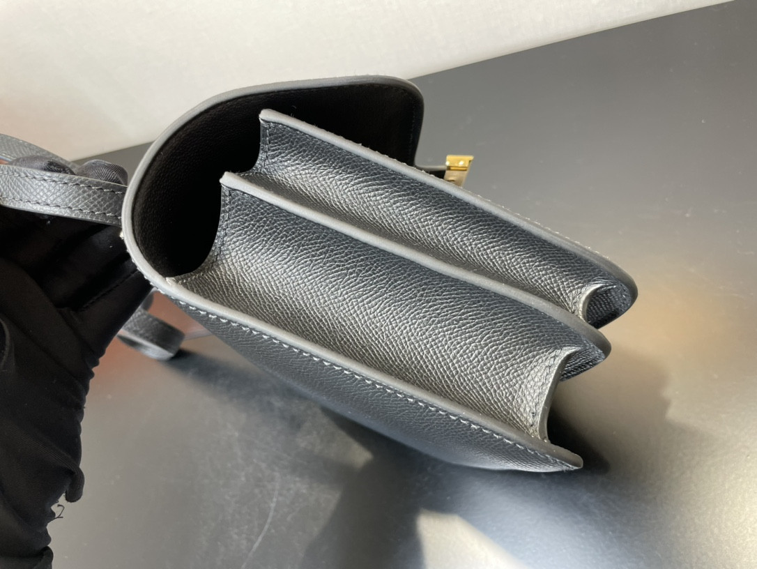 Hermès Constance 19 Epsom Gold Hardware 7.25"  x 6.25"  x 2.25"