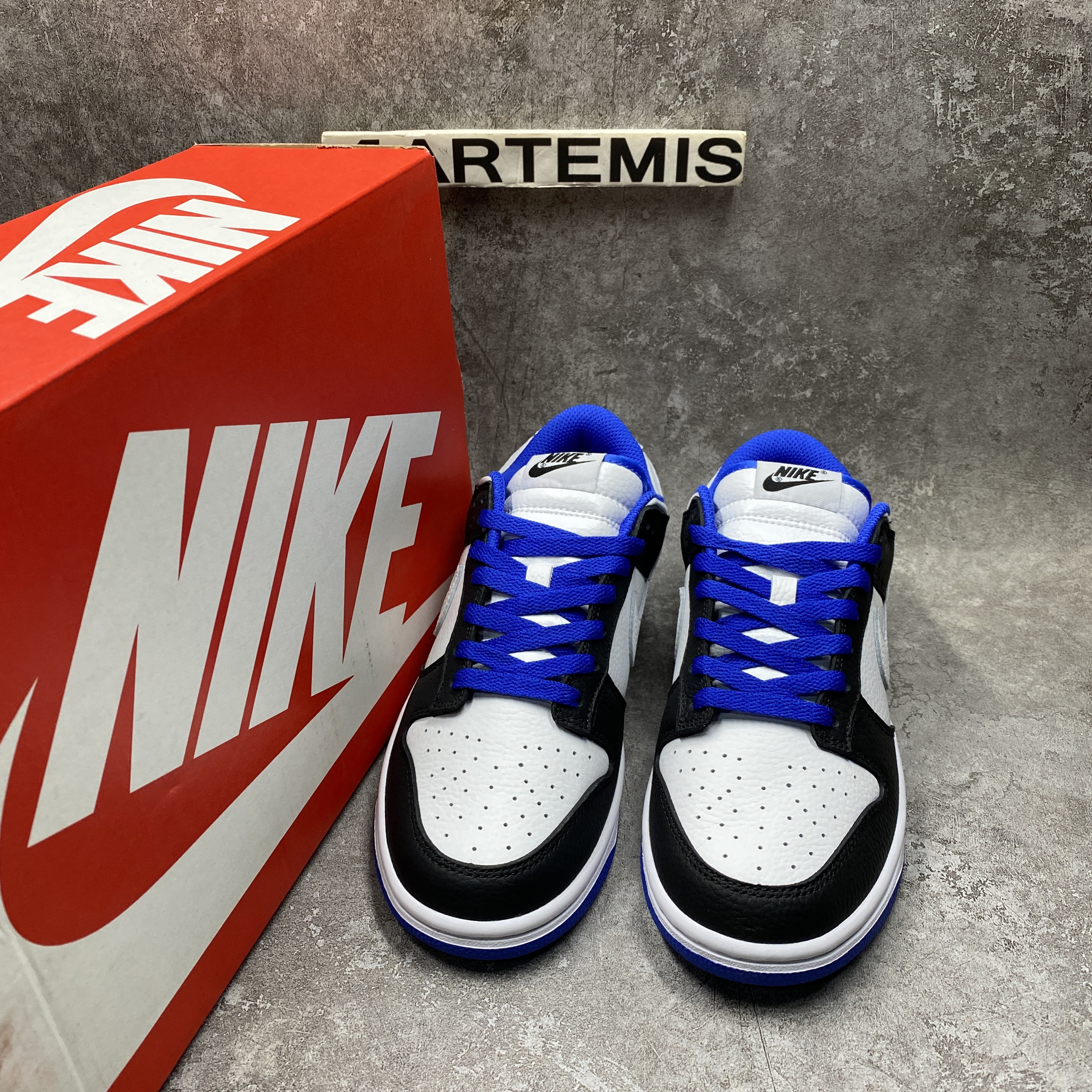 Nike Dunk Low White Black Royal