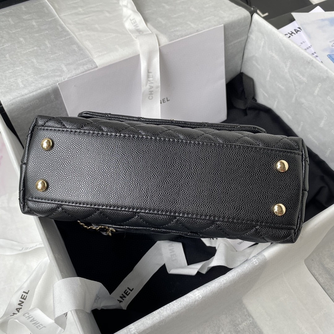 Ch*el coco handle bag a92990 24x14x10cm