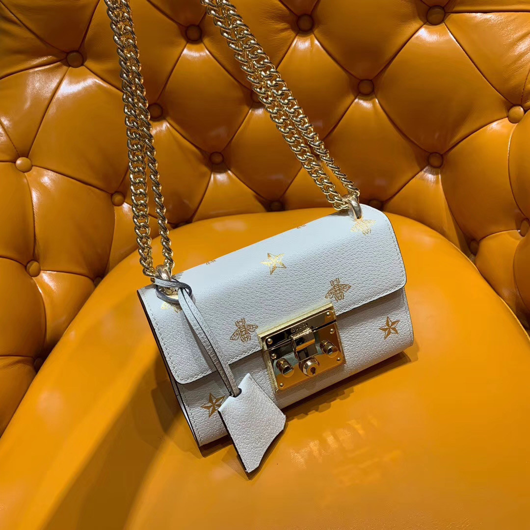 G*u*i padlock shoulder bag 20cm