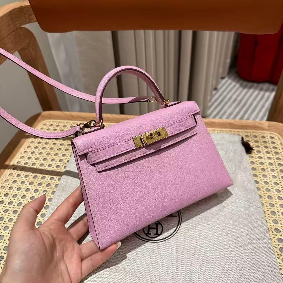 Hermès Mini Kelly Chèvre 19 19×6×12cm (20 days for customization)
