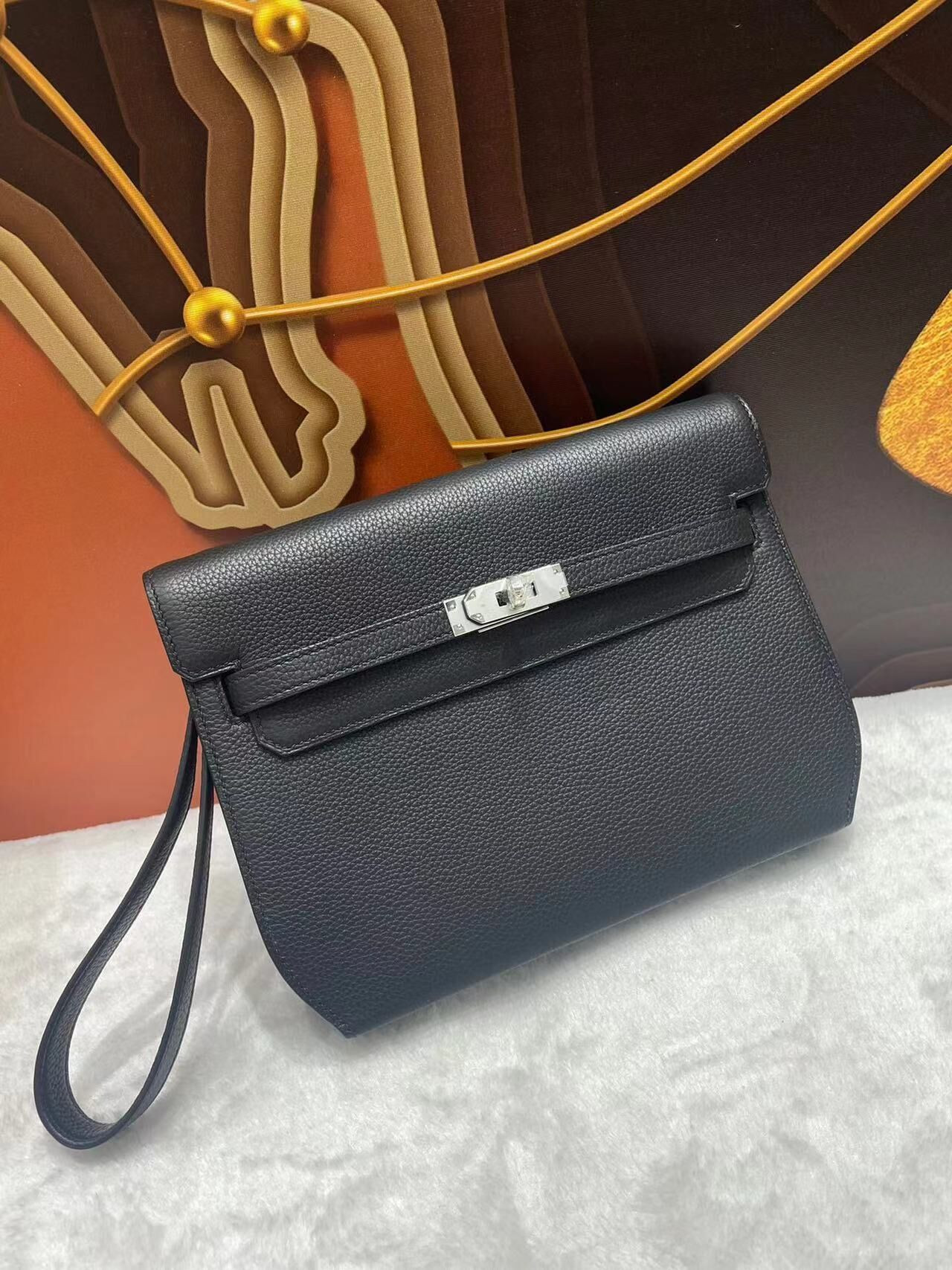 Hermès Kelly Depeches Togo Black 25cm