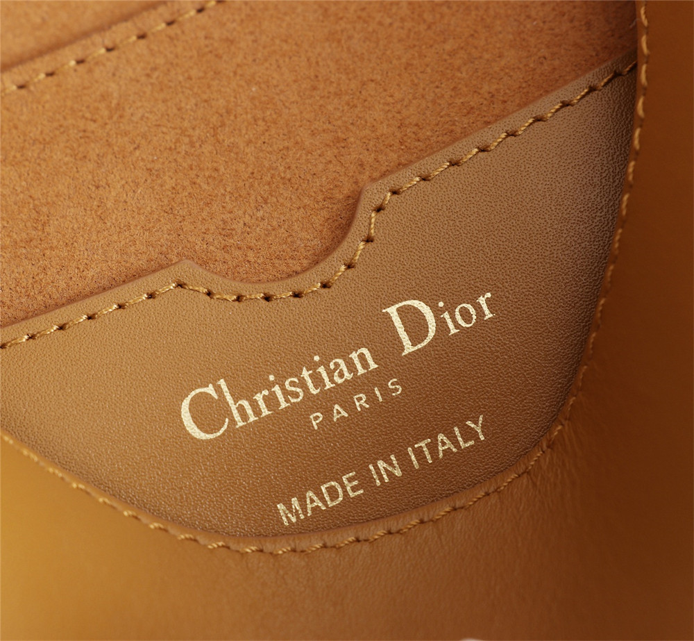 medium D*or bobby bag camel box calfskin