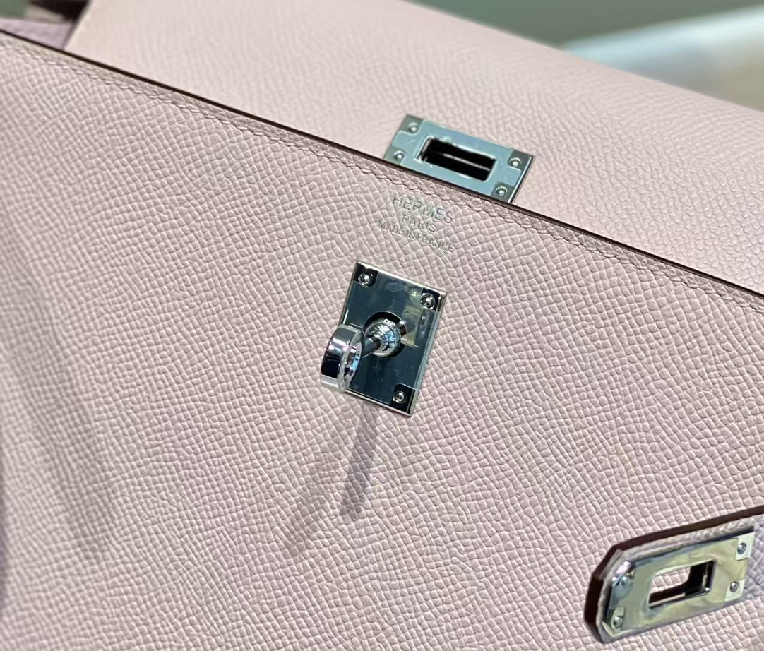 HERMÈS Kelly Silver-tone Hardware 25