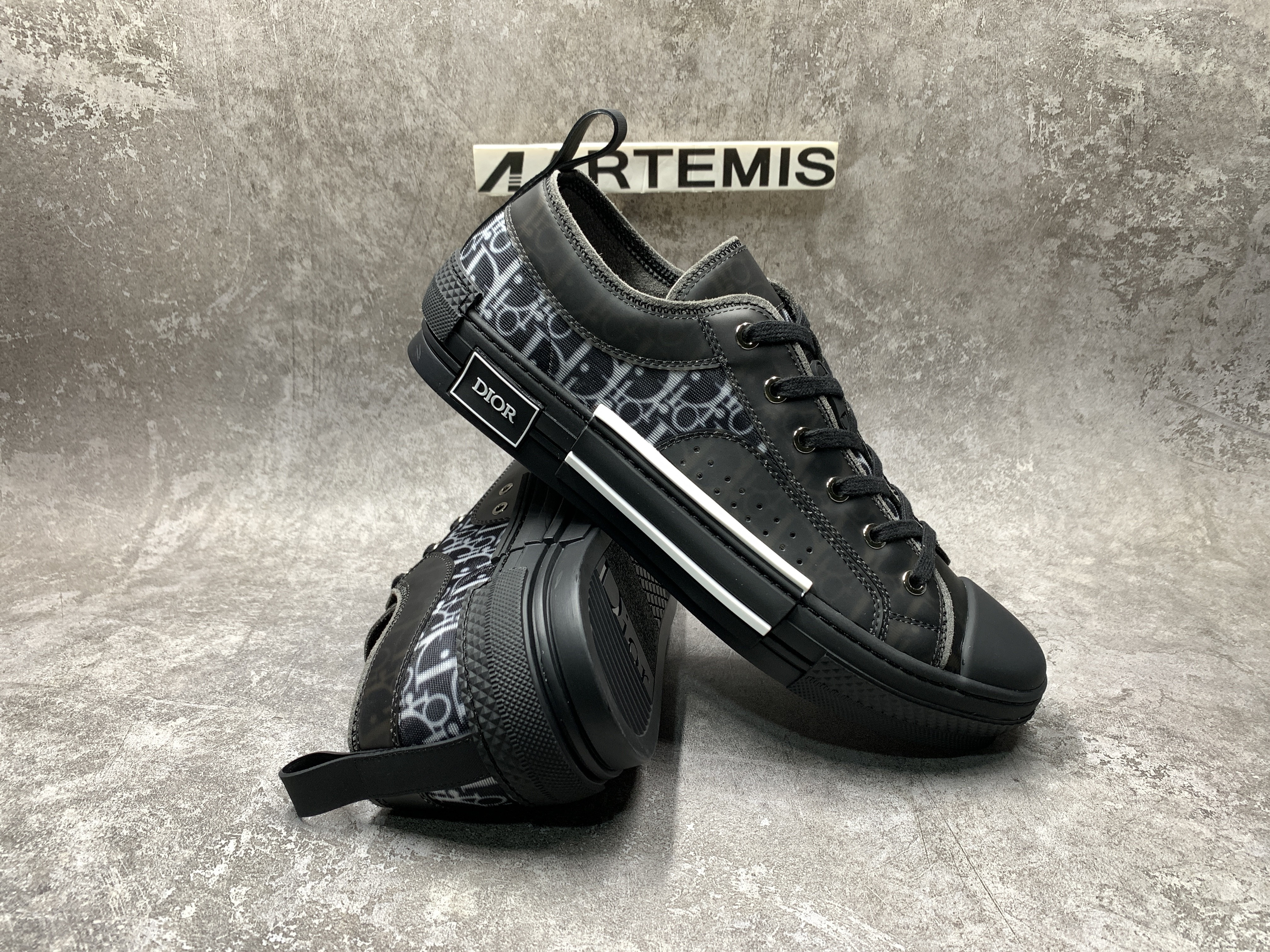 D*or b23 low top canvas oblique black