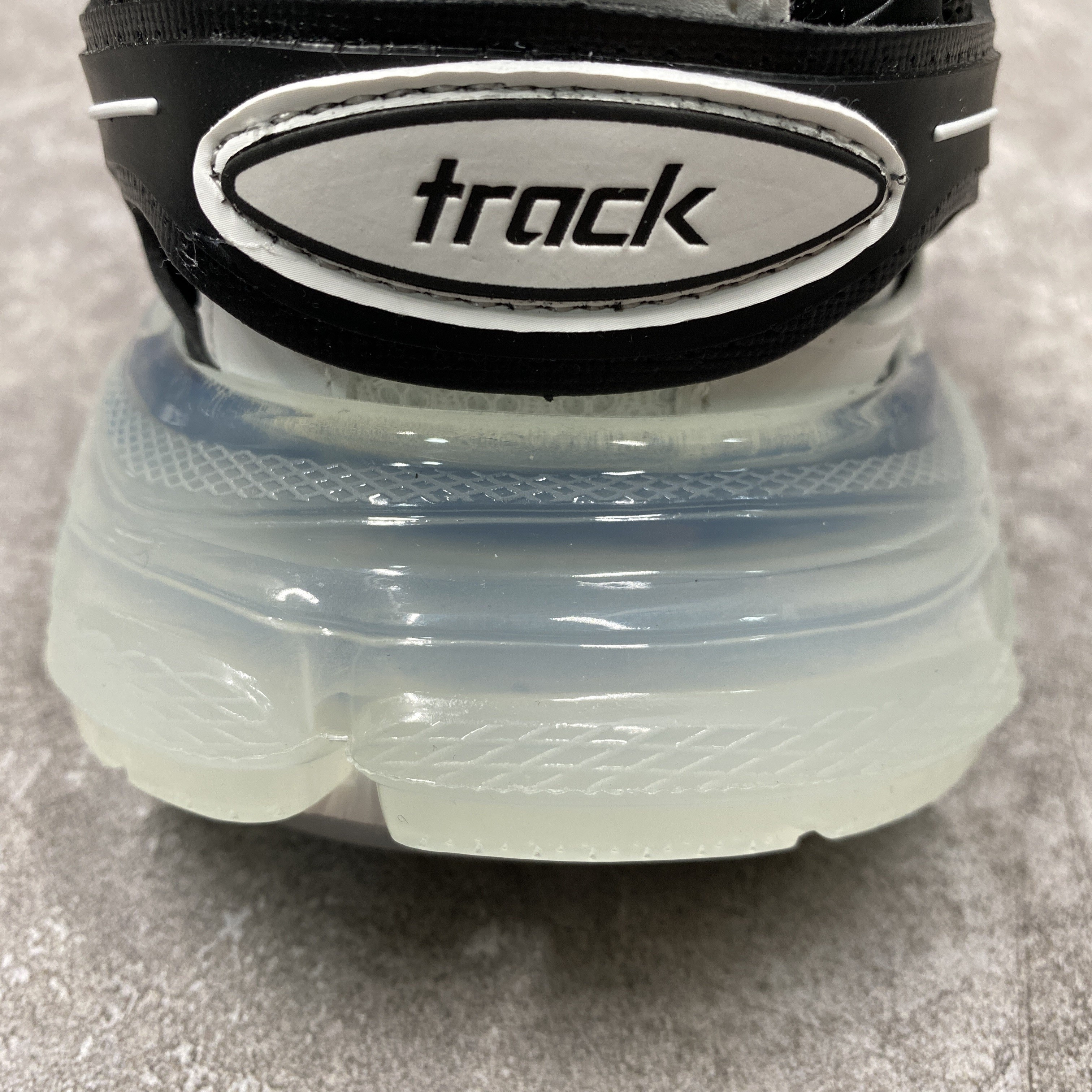 Balenciga Track Sneaker Clear Sole White Black