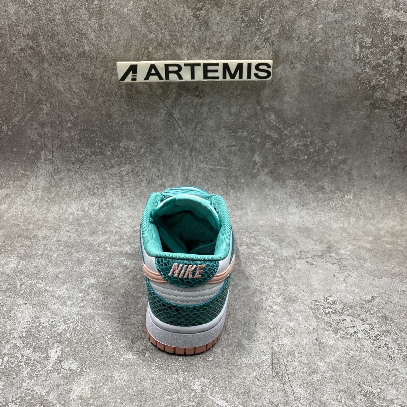 Nike Dunk Low Snakeskin Washed Teal Bleached Coral