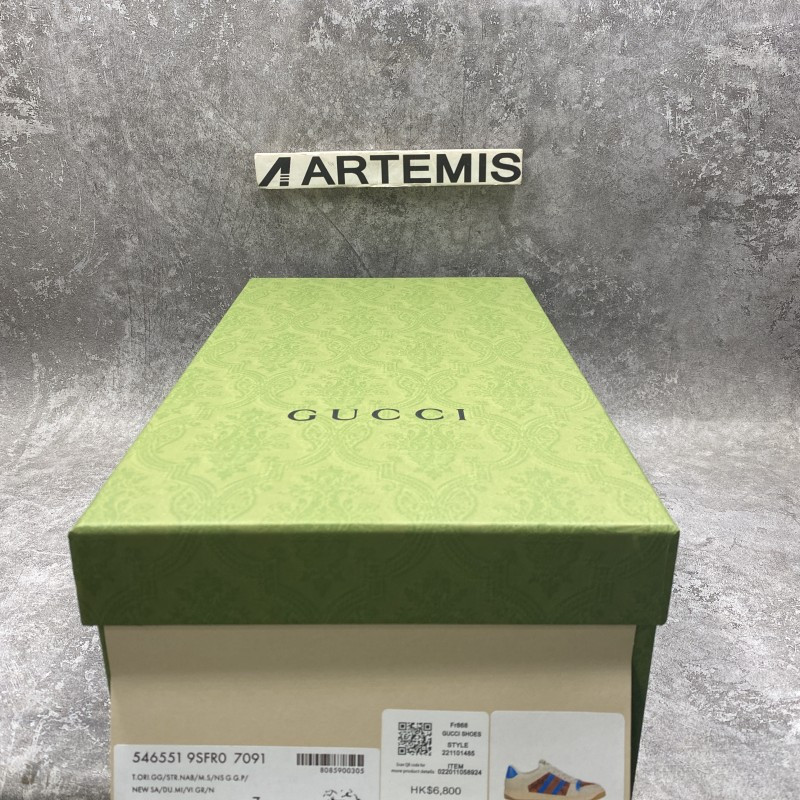 GC Screener Trimmed Distressed Leather and Printed Canvas Sneaker