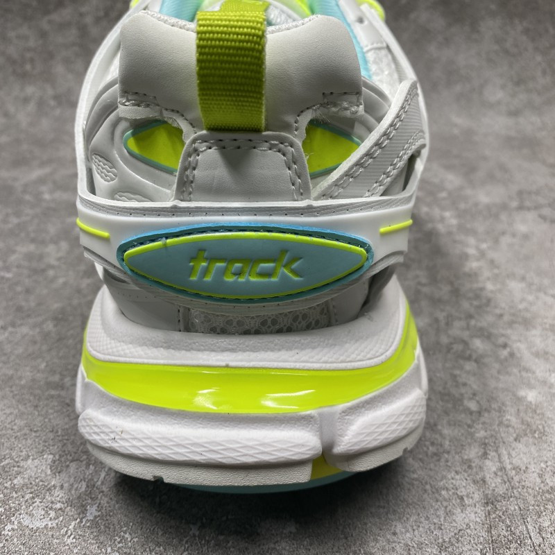 Balenciga Track White Neon Yellow