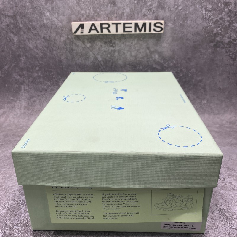 OFF-WHITE Out Of Office OOO Low Tops Triple White