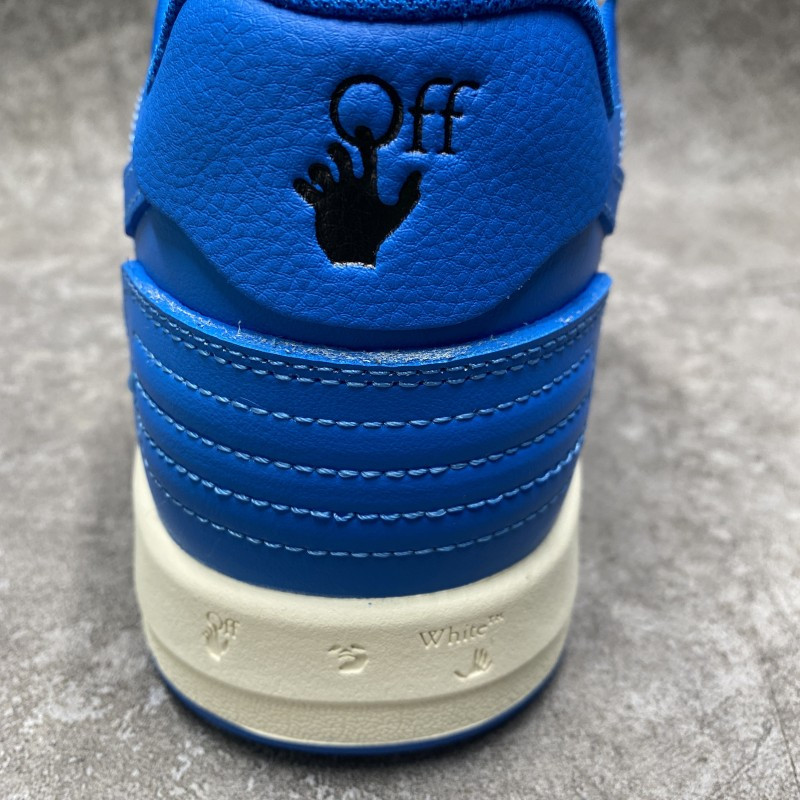 OFF-WHITE Out Of Office OOO Low Tops White Blue