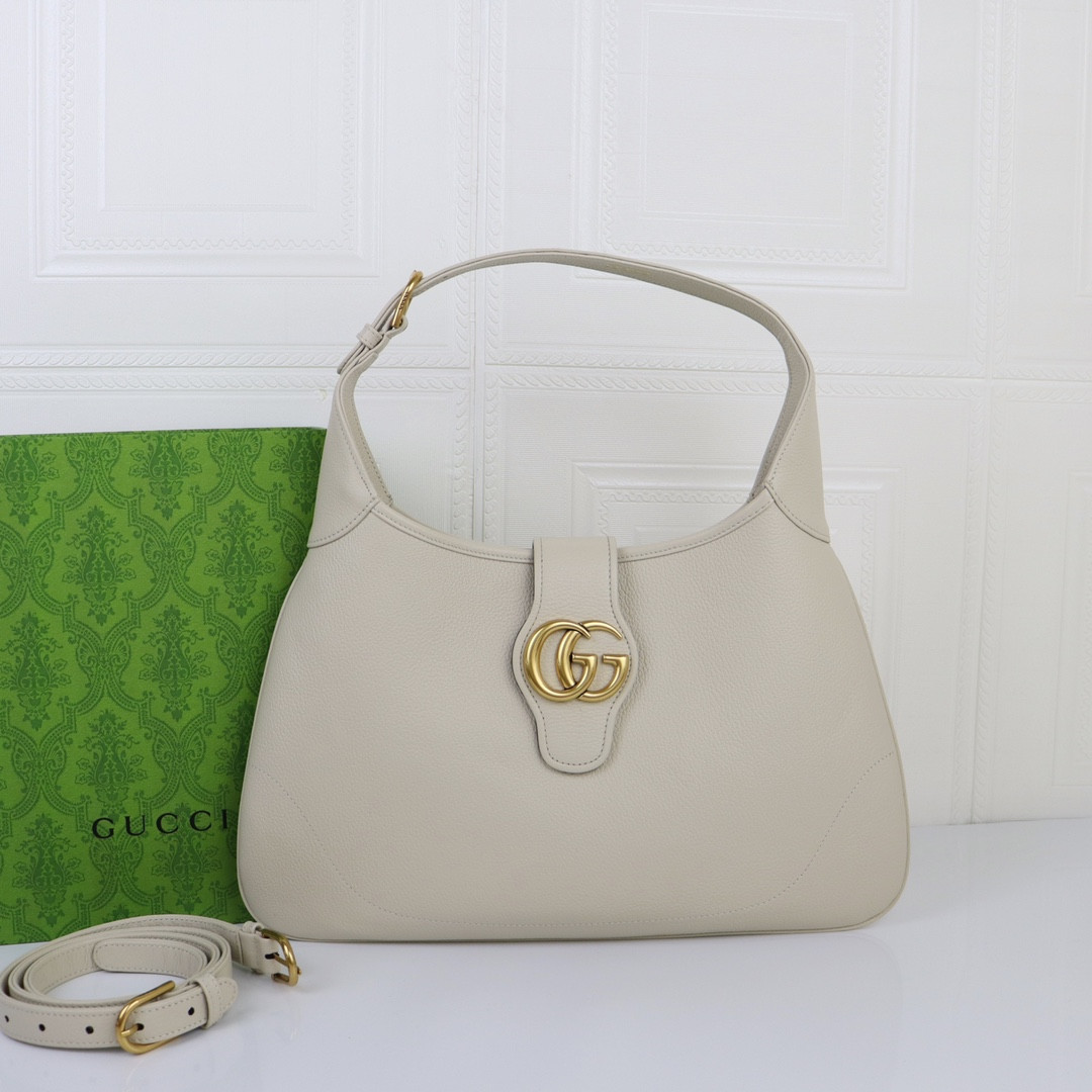 G*u*i aphrodite medium shoulder bag white w15.3" x h15" x d.8"