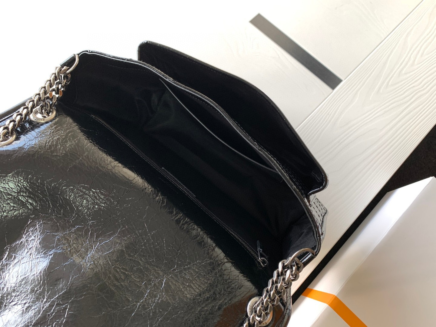 Y*L niki large in vintage leather 12.5 x 9 x 3.5 inches