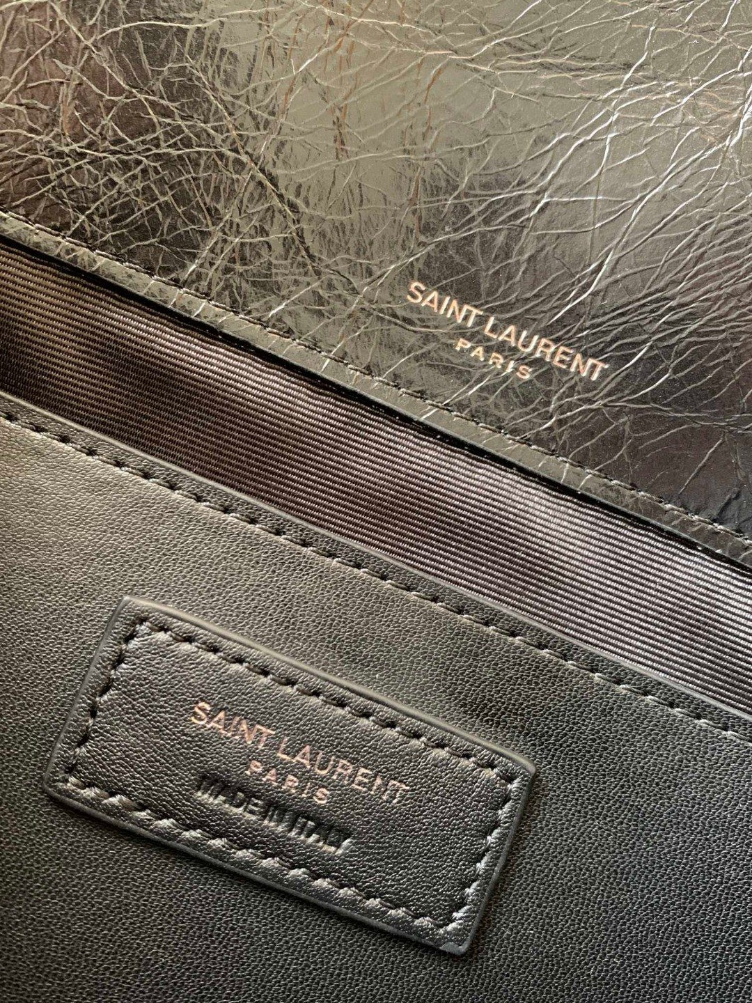 Y*L niki baby in vintage leather black 21x16x7.5cm