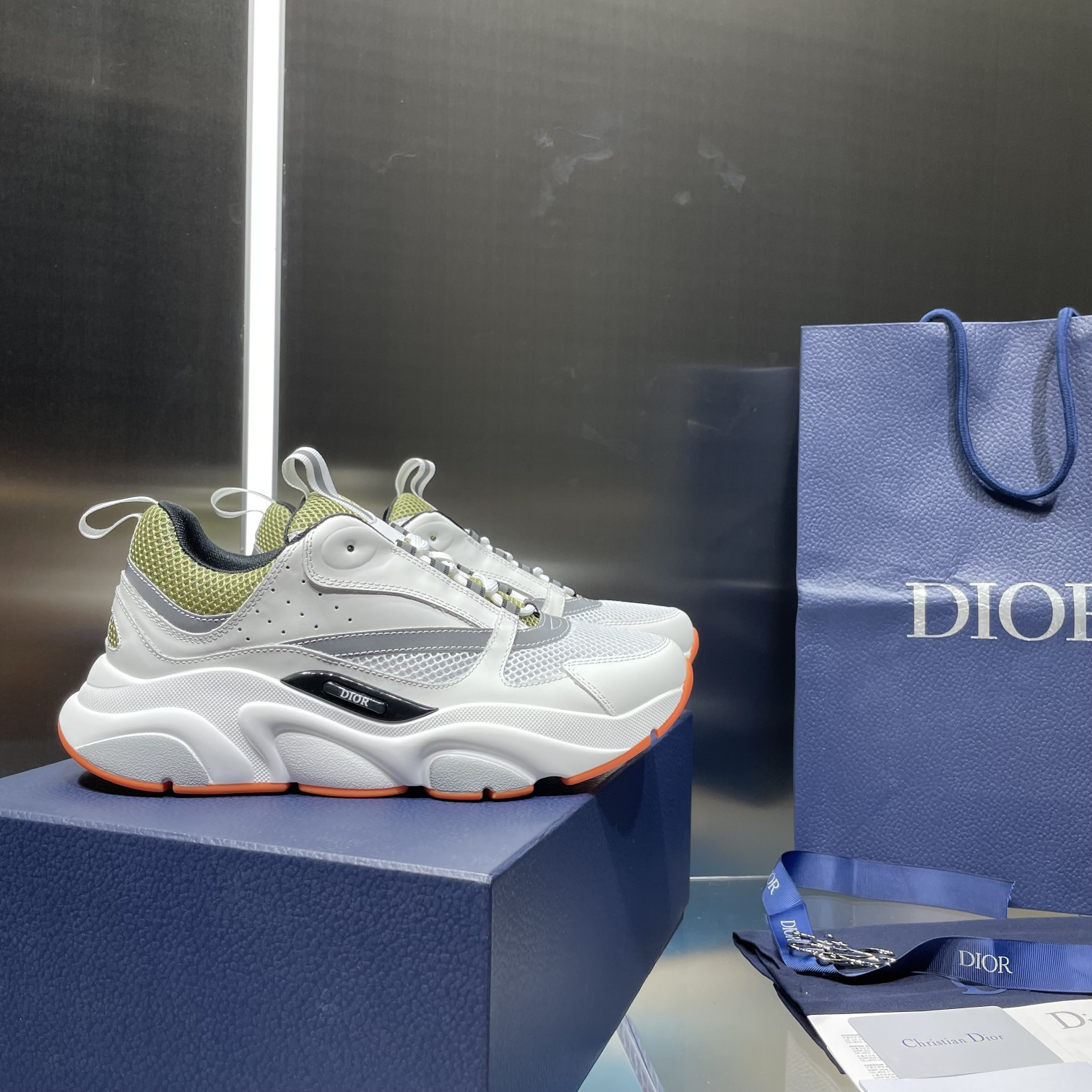 ua D*or b22 white and green sneaker