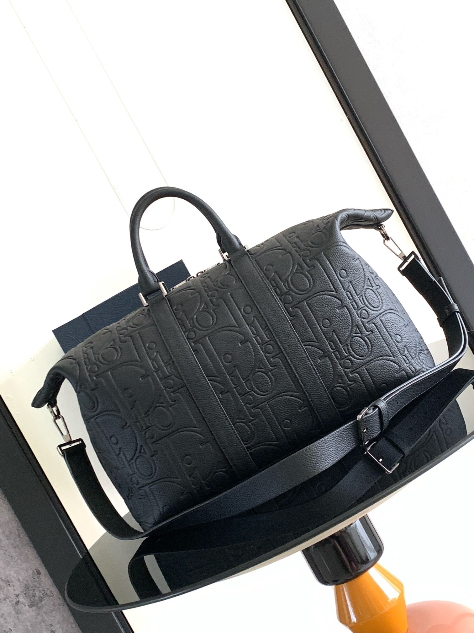 D*or weekender 40 black D*or gravity leather and black grained calfskin  57.5 x 34.5 x 22 cm