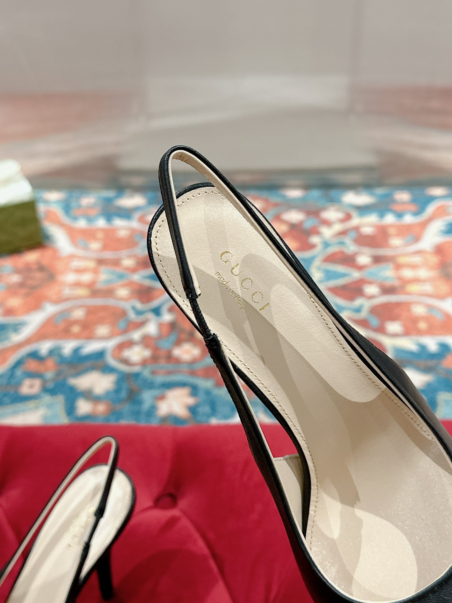 ua G*u*i horsebit slingback pump high heel