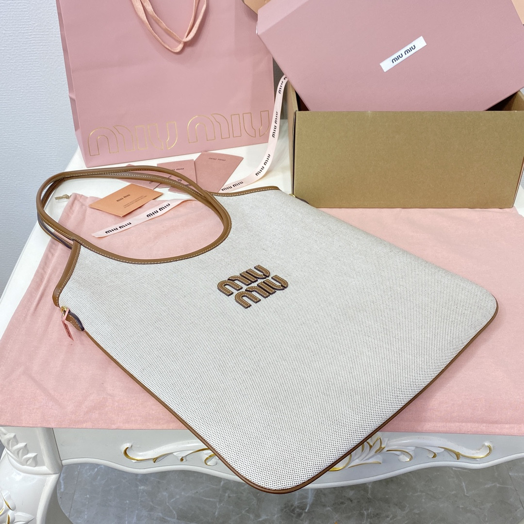 Miu Miu IVY canvas bag 40x35cm