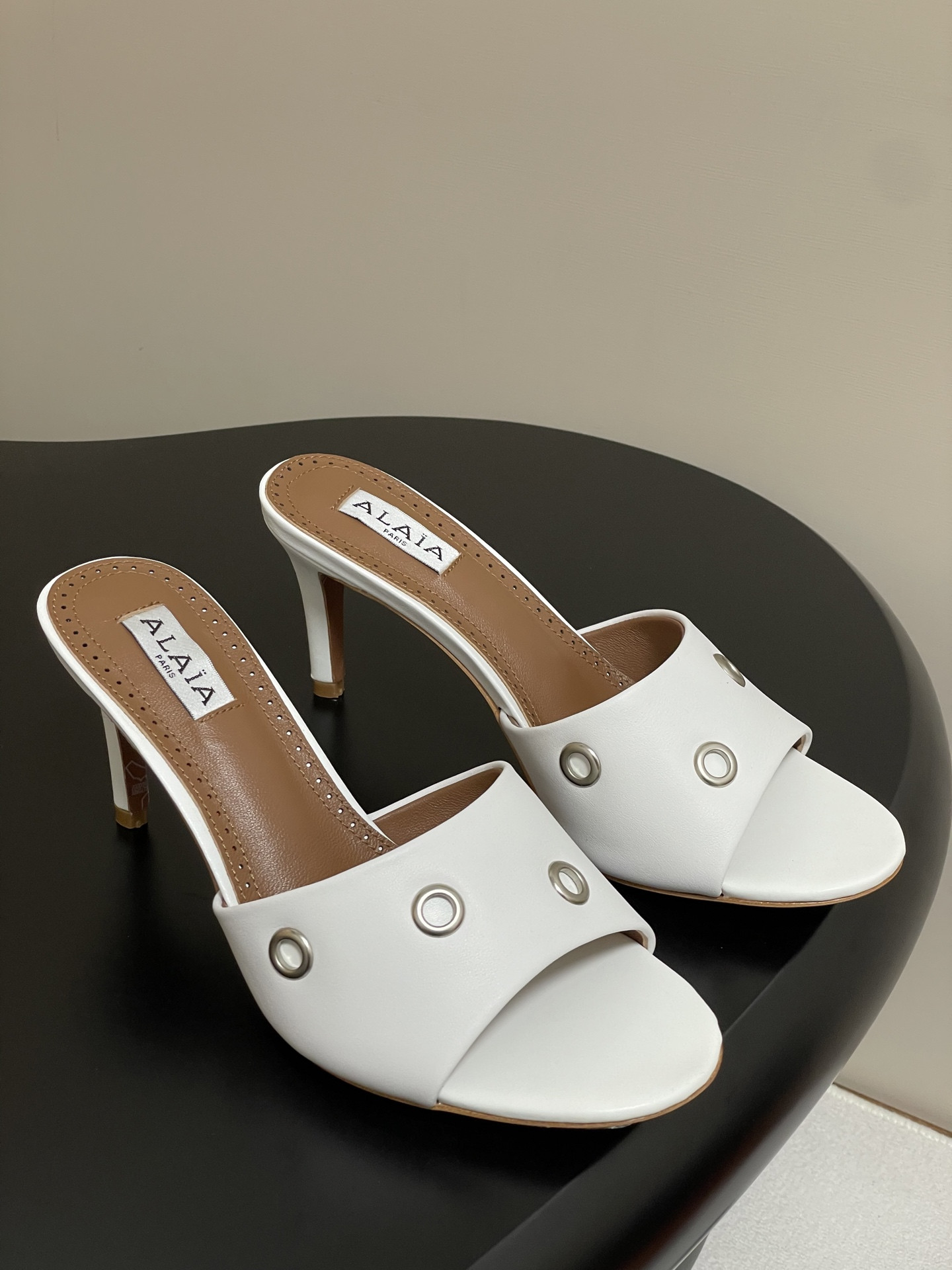 UA Alaia Ring Eyelets slippers 7cm Heel(Customized Size 7-10 days production time)